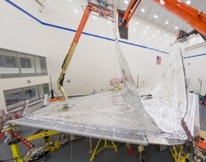 Sunshield+Layers+Fully+Integrated+on+NASA’s+James+Webb+Space+Telescope
