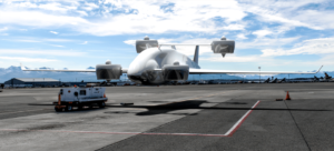 Sabrewing-Aircraft-hybrid-electric-VTOL-hovering-USA