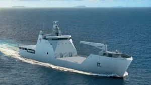 Austal concept of the future Landing Craft Heavy vessels, based on the Damen LST-100 design, it will build for the Australian government (Image: Austal)